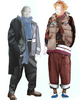 Collage clowns ensemble fond blanc